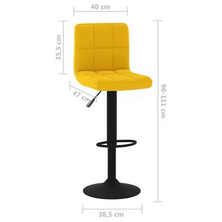 VidaXL Tabouret de bar velours  