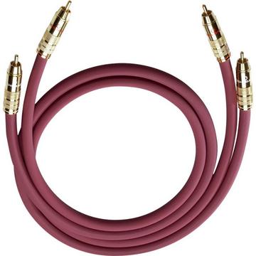 Cinch Audio Anschlusskabel [2x Cinch-Stecker - 2x Cinch-Stecker] 0.70 m Bordeaux vergoldete Steckkontakte  NF 21