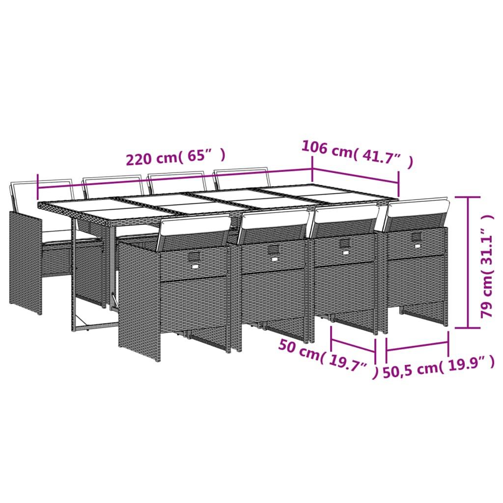 VidaXL Garten essgruppe poly-rattan  