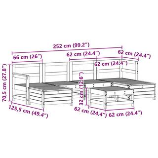 VidaXL Garten sofagarnitur imprägniertes kiefernholz  