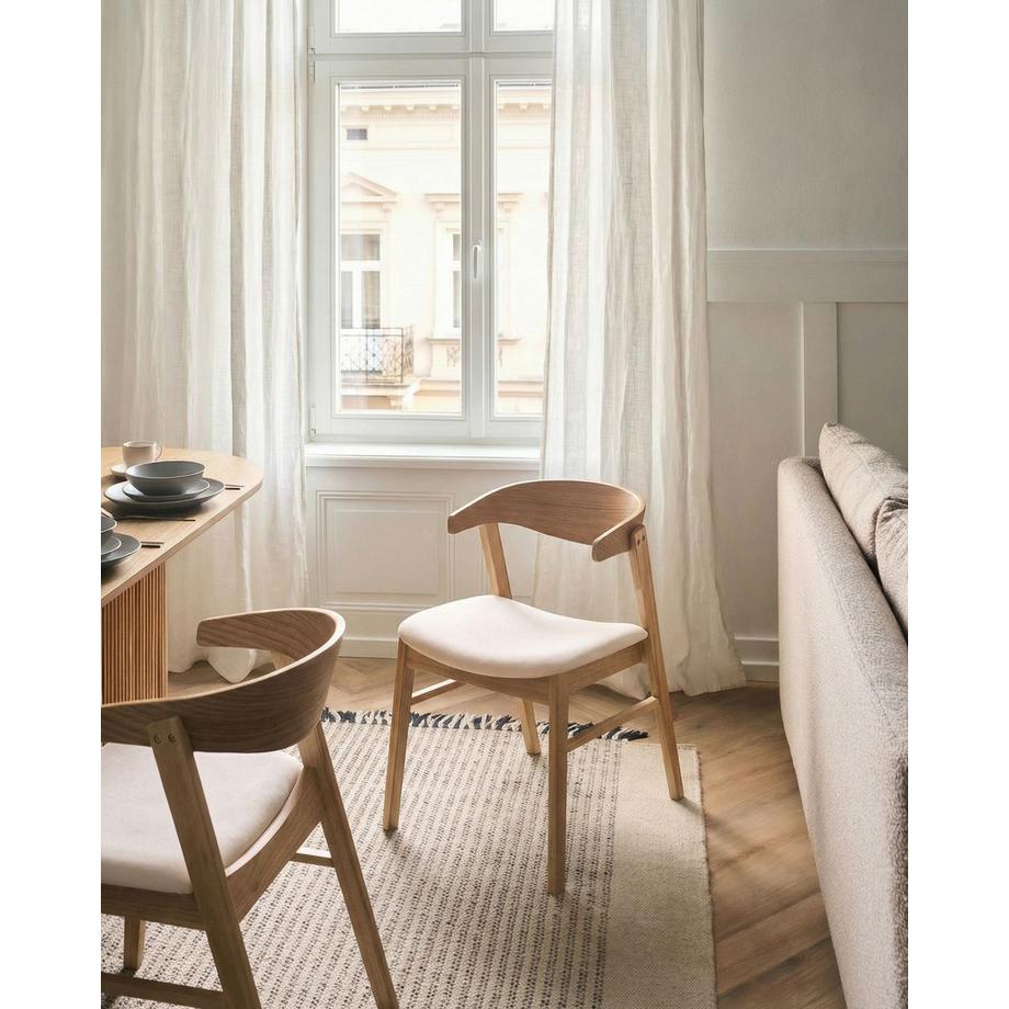 Beliani Set di 2 sedie da pranzo en Tessuto Classico LILLY  