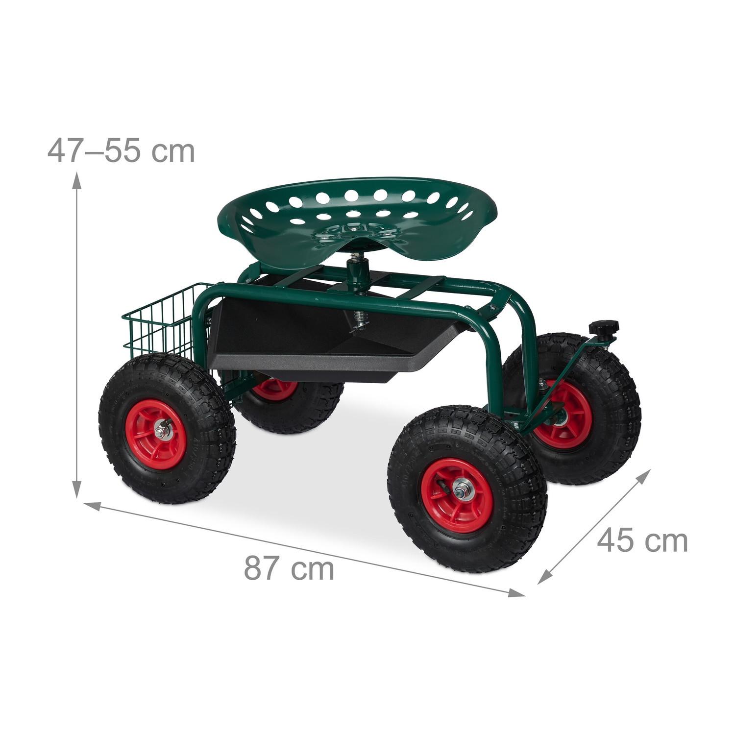 Northix Mobiler Gartensitz mit Stauraum  