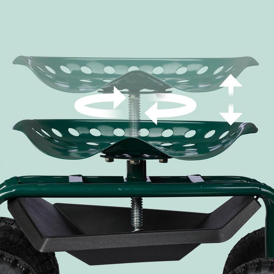 Northix Mobiler Gartensitz mit Stauraum  