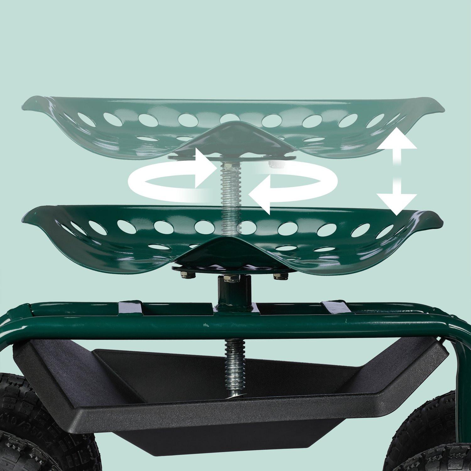 Northix Mobiler Gartensitz mit Stauraum  