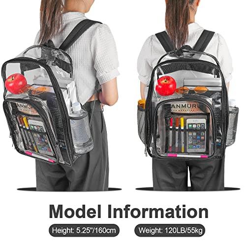 Only-bags.store Zaino scolastico in plastica trasparente  