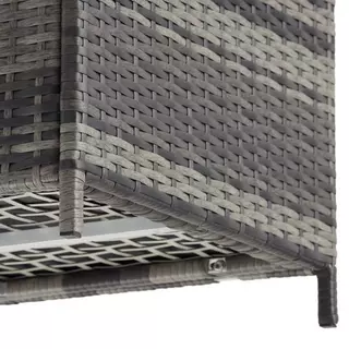 Tectake Box contenitore con telaio in alluminio e rotelle 297 L, 117 x 54 x 64 cm  Grigio