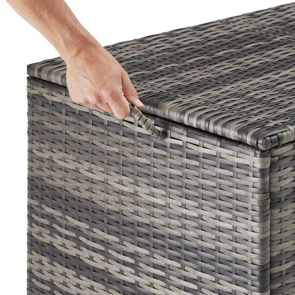 Tectake Auflagenbox mit Aluminiumgestell und Rollen  