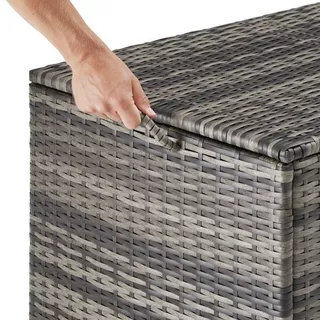 Tectake Auflagenbox mit Aluminiumgestell und Rollen  