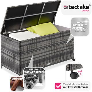Tectake Box contenitore con telaio in alluminio e rotelle 297 L, 117 x 54 x 64 cm  