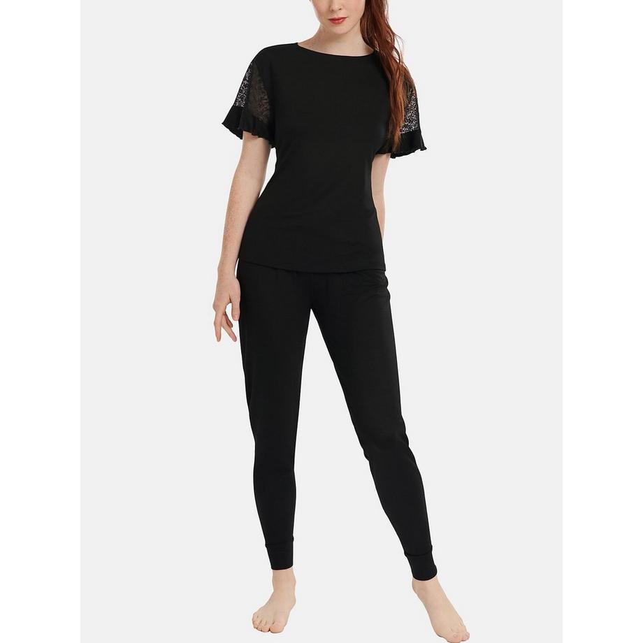 Pigiama completo da interno pantaloni top maniche corte Smooth