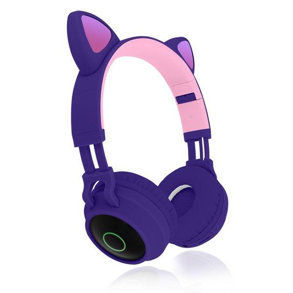 Avizar  Cuffie design Gatto Viola 