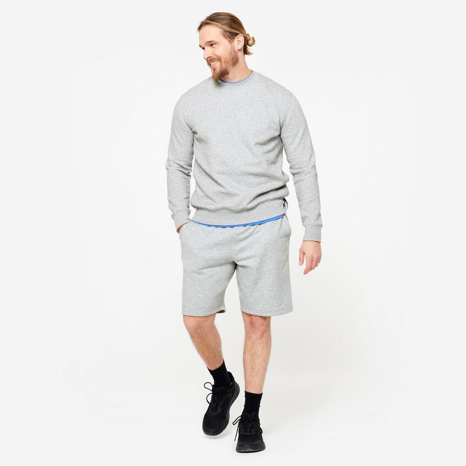 DOMYOS Basic Warmes Baumwoll-Sweatshirt  