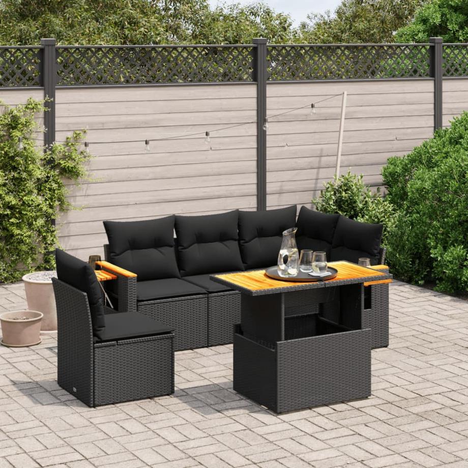 VidaXL set divano da giardino Polirattan  