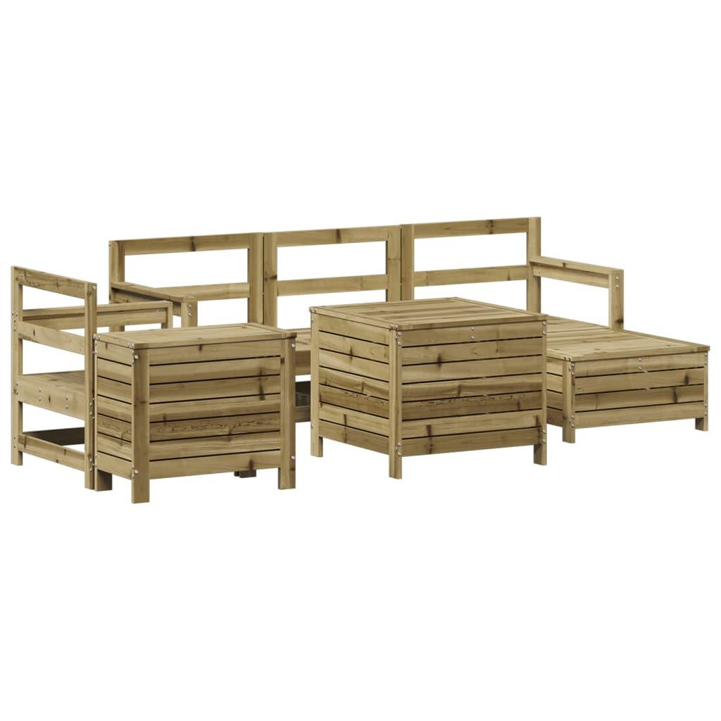 VidaXL set divano da giardino Legno di pino impregnato  