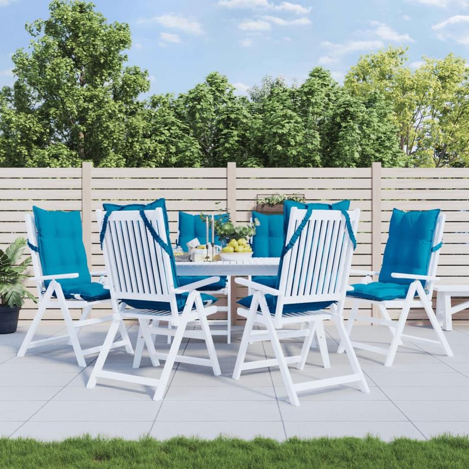 VidaXL Coussin de chaise à dossier haut tissu  