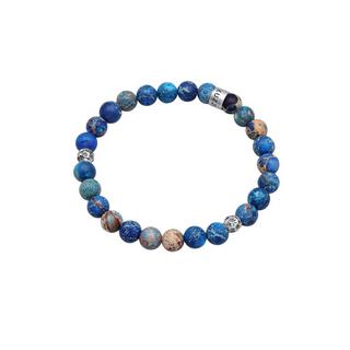 Kuzzoi  Armband  Achat Perlen Blau Beads 