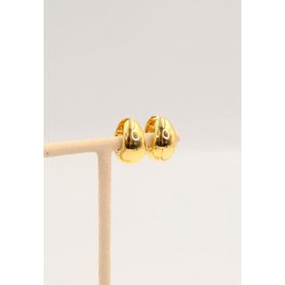 MUAU Schmuck  Creolen Gelbgold 750 Scharnier bombiert 19x15mm 