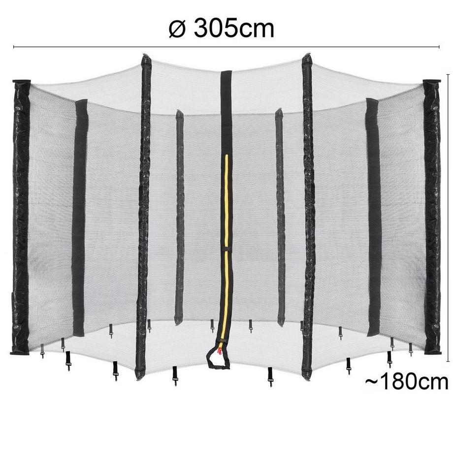 Arebos  Trampolin Netz für 8 Stangen 