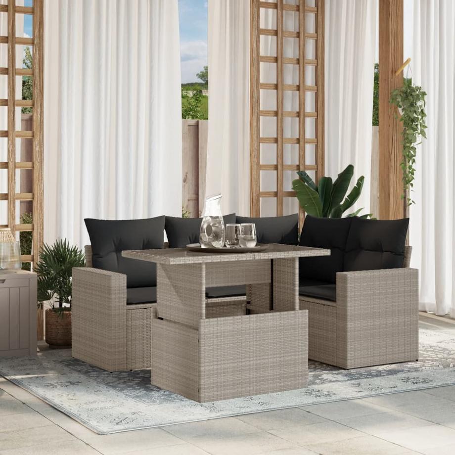 VidaXL set divano da giardino Polirattan  