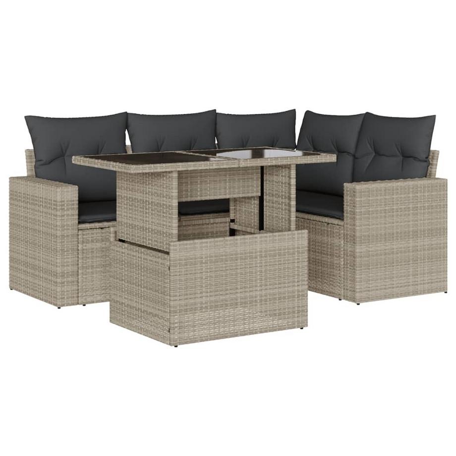 set divano da giardino Polirattan
