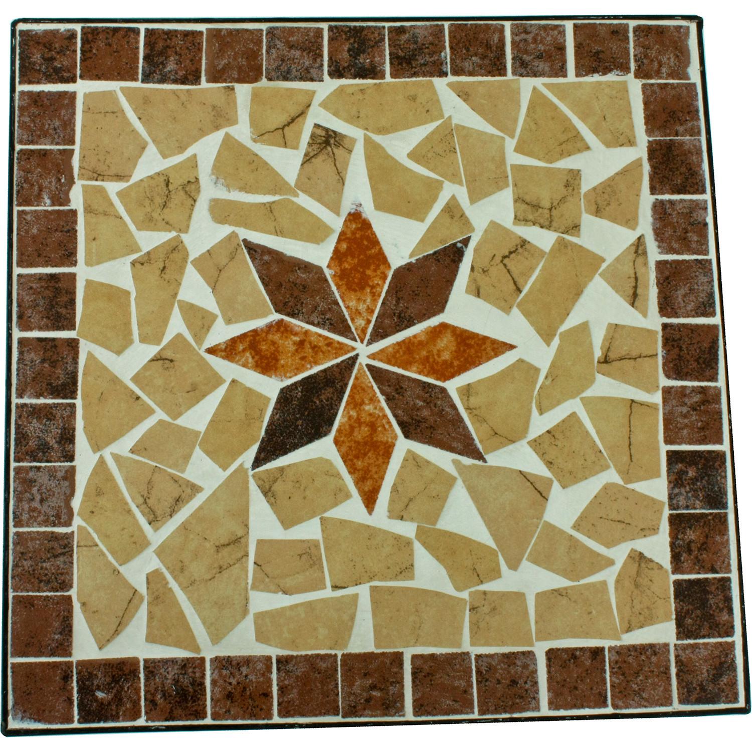 mutoni Tavolino da giardino Amarillo mosaico marrone 35x35  