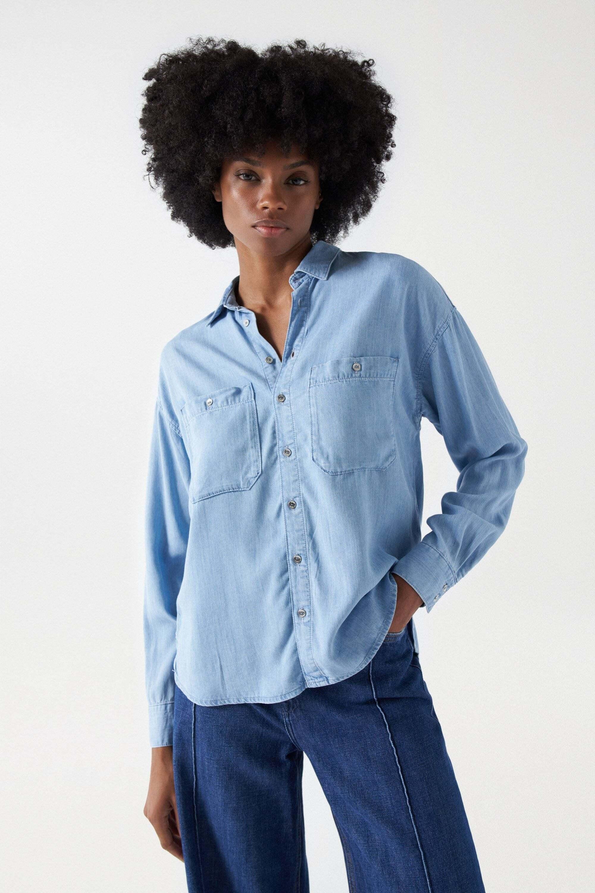 Salsa  Chemise denim Shirt In Lightweight Denim 