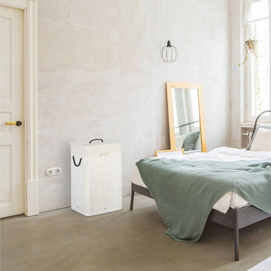 B2X Cesto per la biancheria in bambù  