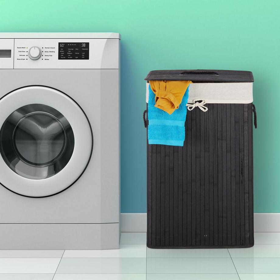 B2X Cesto per la biancheria in bambù  