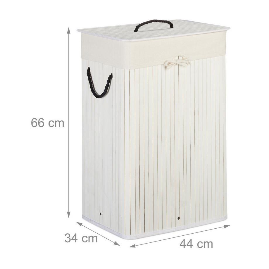 B2X Cesto per la biancheria in bambù  