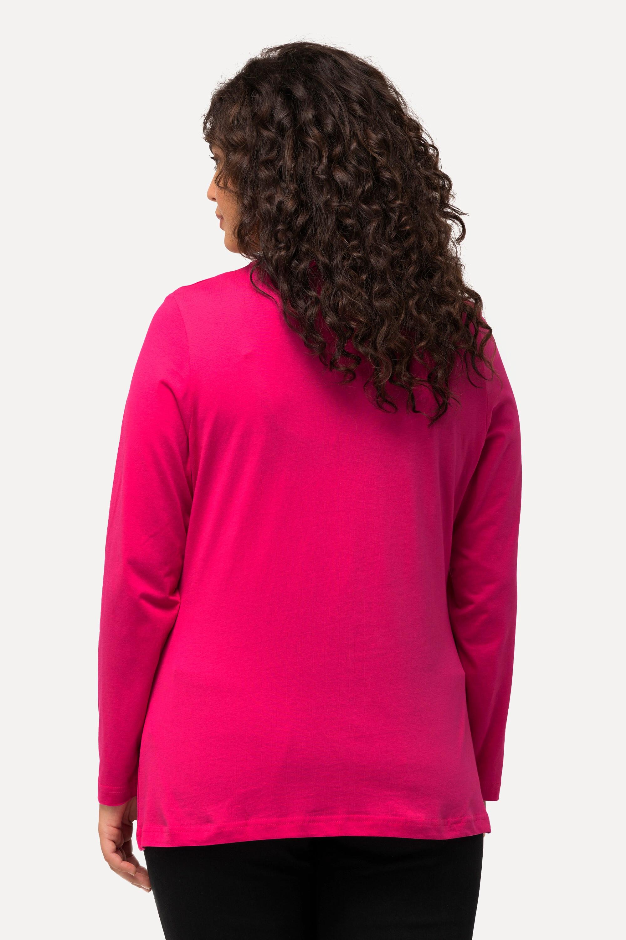 Ulla Popken Maglia Slim Maniche Lunghe Girocollo  