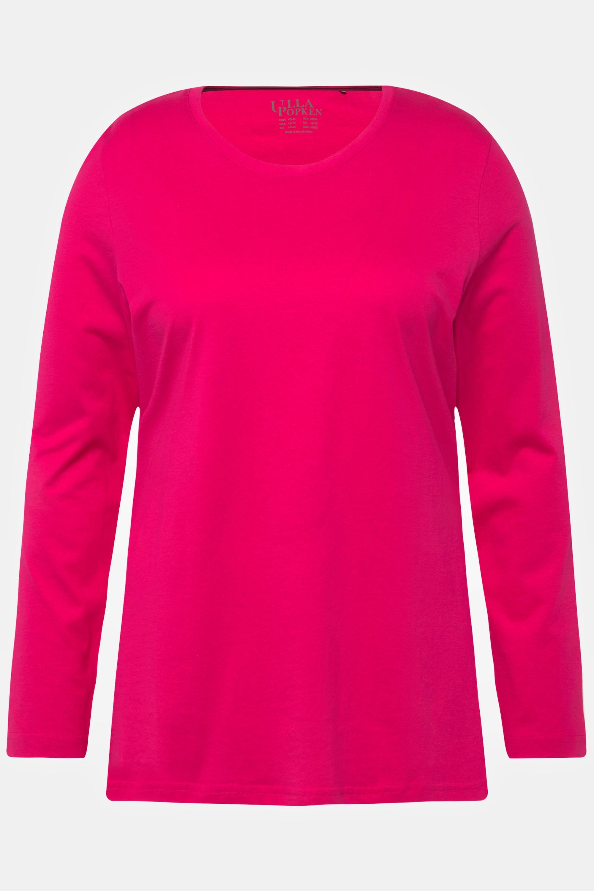 Ulla Popken Maglia Slim Maniche Lunghe Girocollo  