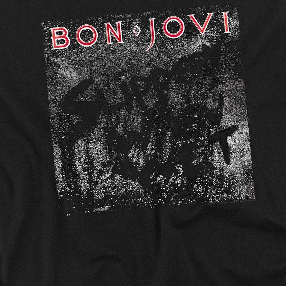 Bon Jovi Slippery Cover Maglietta Manica Lunga  