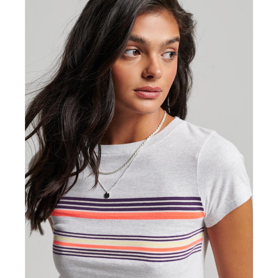 Superdry T-Shirt Corta a Righe Vintage  