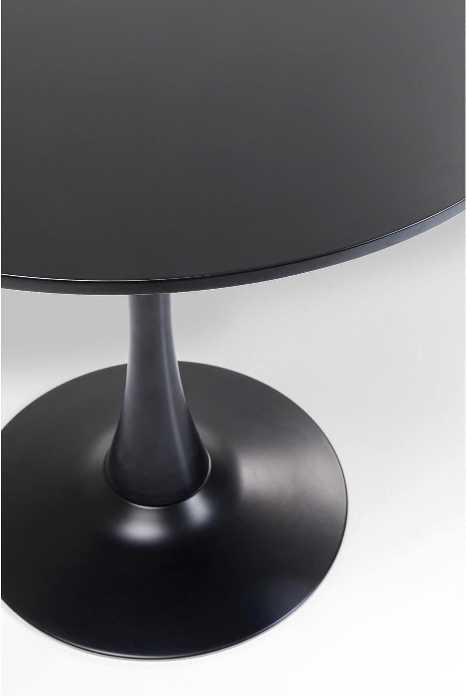 KARE Design Table Schickeria noire ronde années 80  