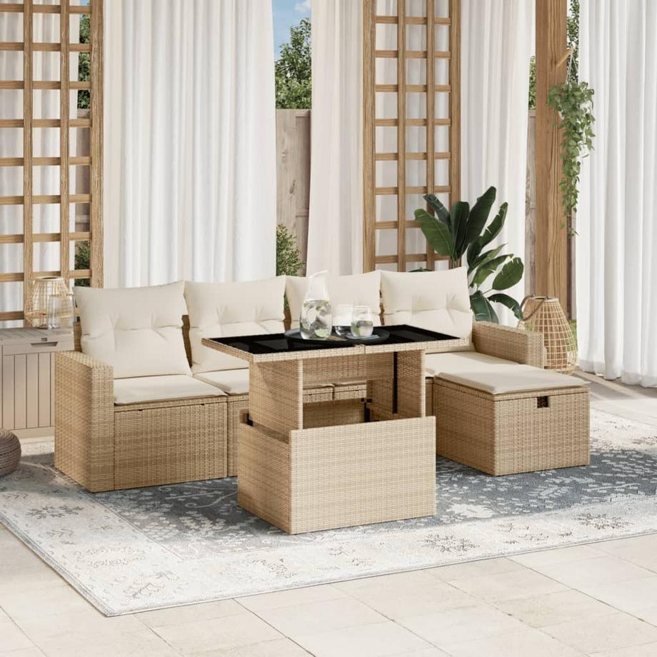 VidaXL set divano da giardino Polirattan  
