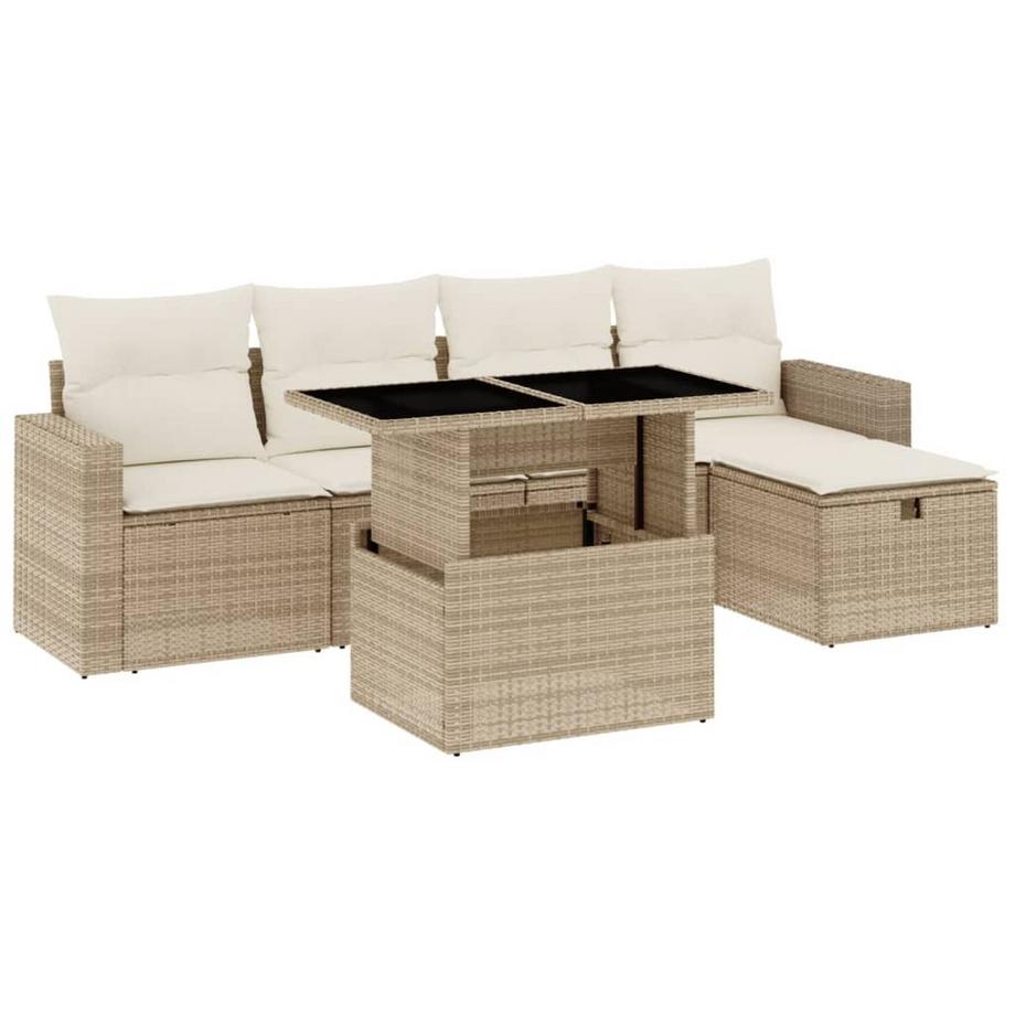 set divano da giardino Polirattan