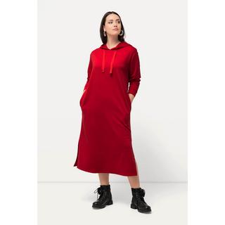 Ulla Popken  Sweat-Midikleid, Kapuze, Taschen, lange Seitenschlitze 