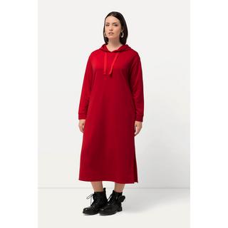 Ulla Popken  Sweat-Midikleid, Kapuze, Taschen, lange Seitenschlitze 