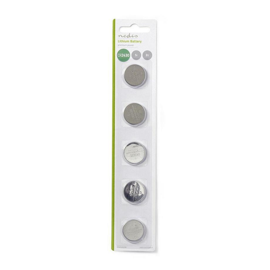 Nedis  Pile bouton au lithium CR2430 | 3 V DC | 5-Blister | Argent 