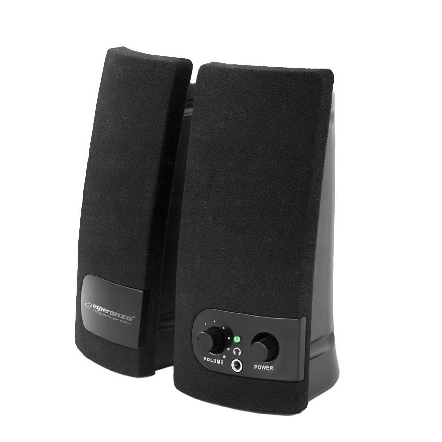 eStore  Esperanza - 2x Haut-parleurs Stéréo pour Ordinateur - USB 