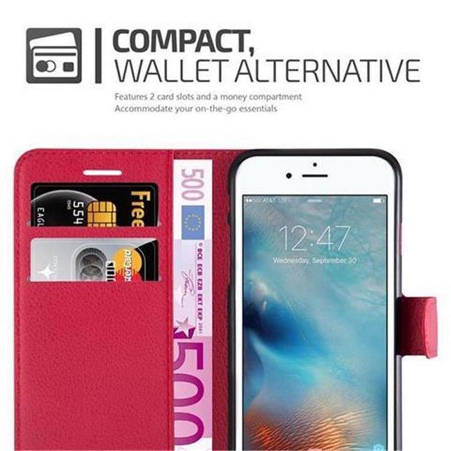 Cadorabo  Hülle für Apple iPhone 7 / 7S / 8 / SE 2020 Standfunktion, Kartenfach 