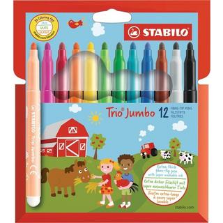 STABILO STABILO Fasermaler Trio Jumbo 3mm 380/12 12 Stück  