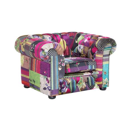 Beliani Fauteuil en Polyester Boho CHESTERFIELD  