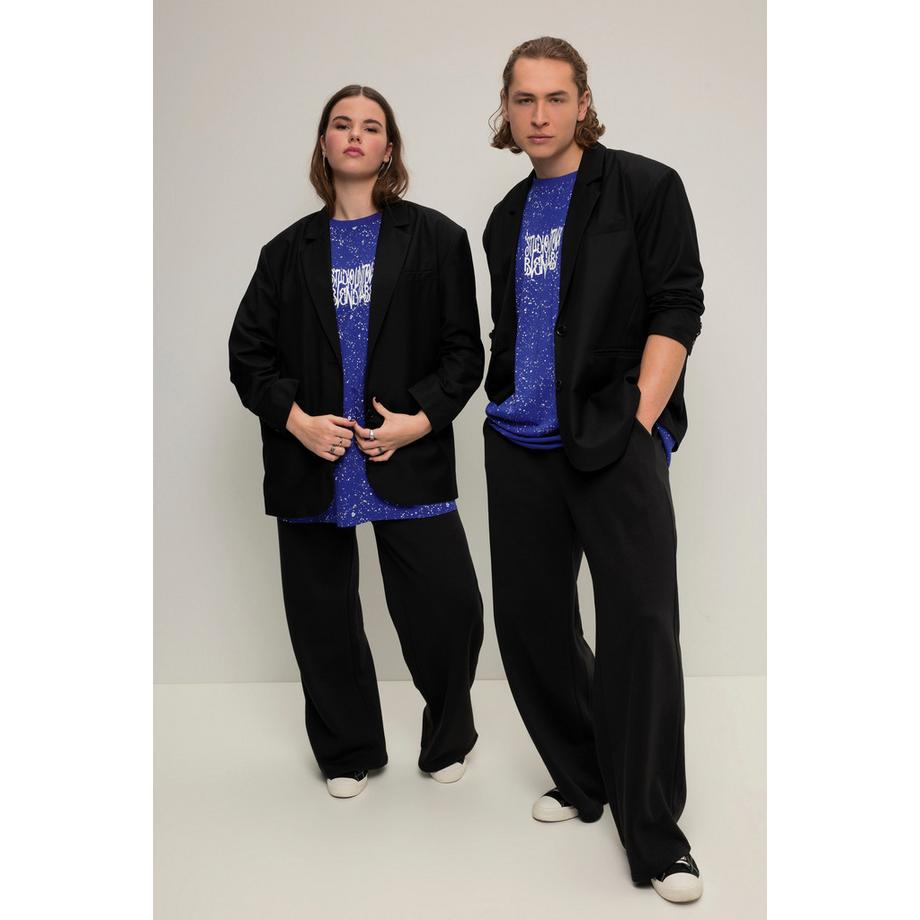 Studio Untold Oversized Langarm Unisex Blazer mit Rücken-Knopfleiste  