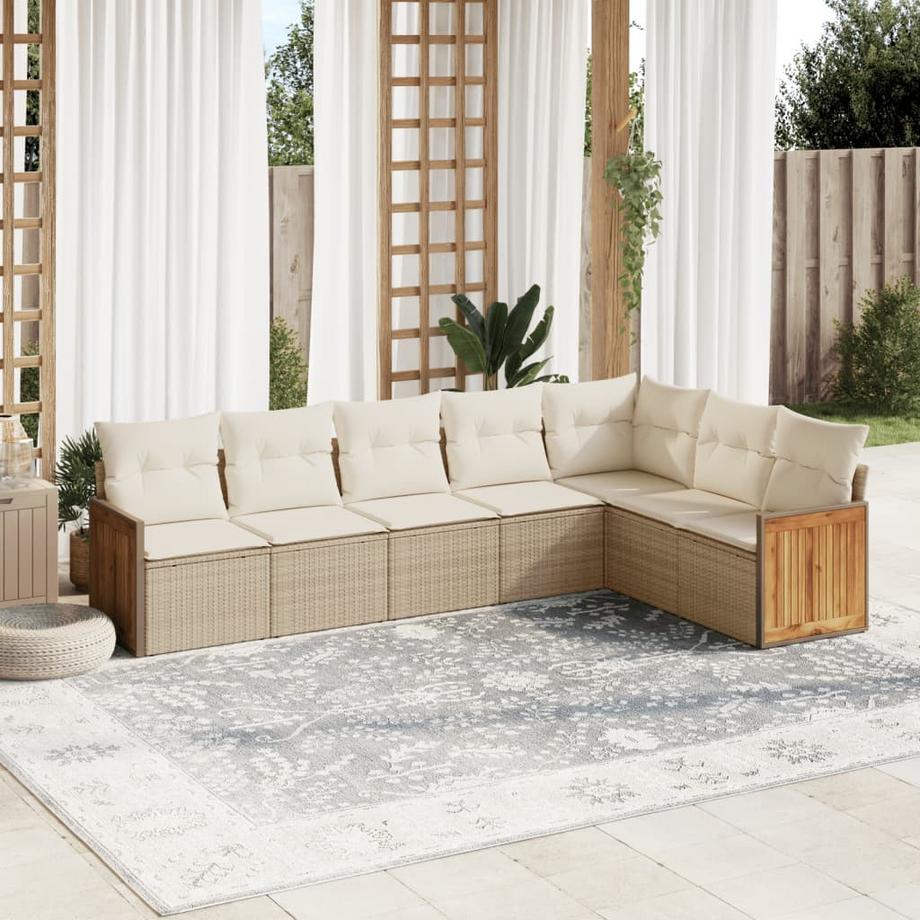 VidaXL set divano da giardino Polirattan  