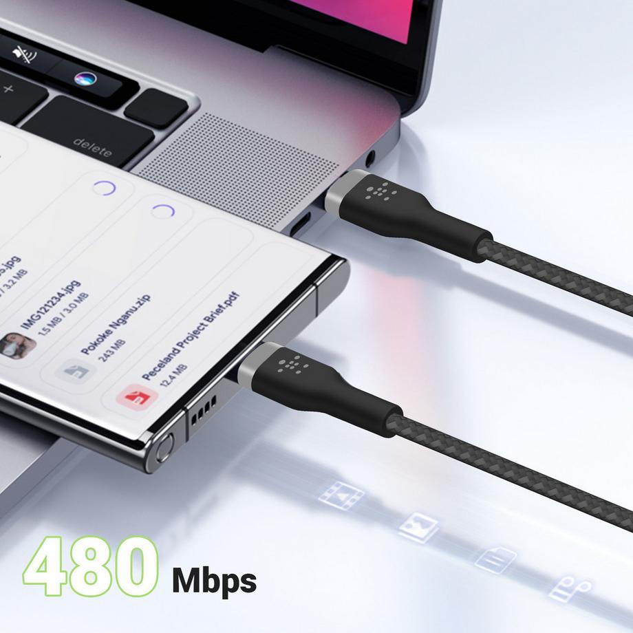 belkin  Belkin 60W USB-C Silikonkabel 1m Schwarz 