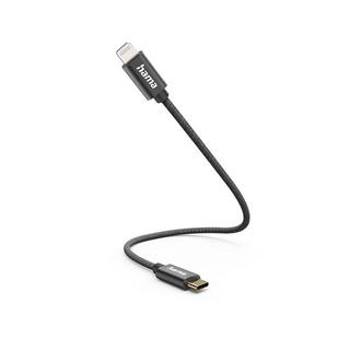 hama  HAMA Câble de chargement USB-C vers Lightning 0,2 m noir 