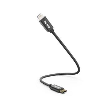 HAMA Câble de chargement USB-C vers Lightning 0,2 m noir