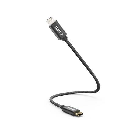 hama  HAMA Câble de chargement USB-C vers Lightning 0,2 m noir 