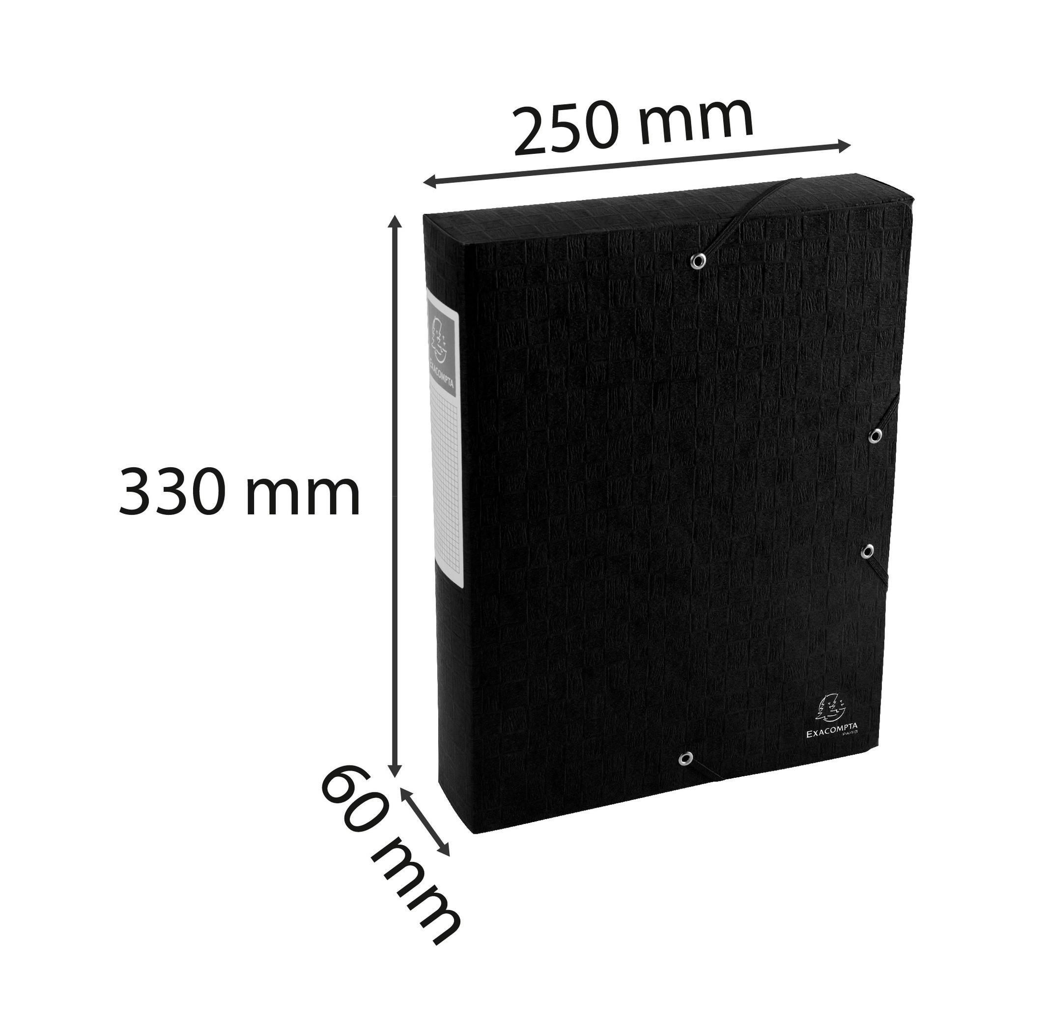 Exacompta Archivboxen Scotten, Rücken 60mm mit Etikett, aus Colorspan-Karton 600g/qm, DIN A4 - x 10  